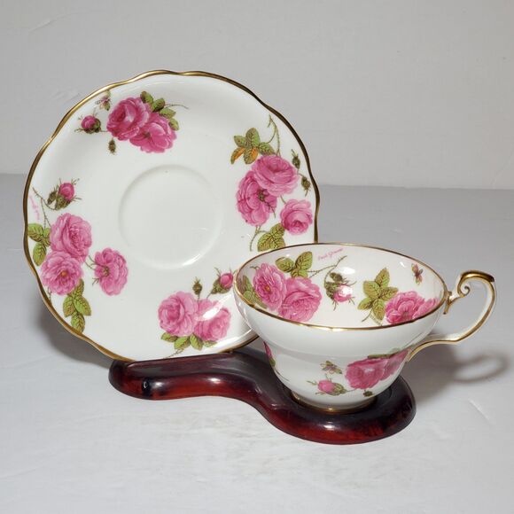 Foley Teacup and Saucer Century Rose Pink Vintage - Picture 1 of 10
